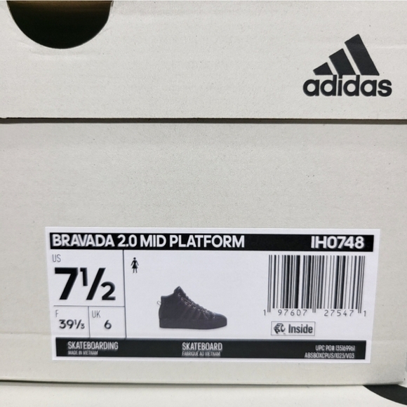 New adidas Bravada 2.0 Platform Women's Mid Shoes Size 7.5 - Picture 8 of 8